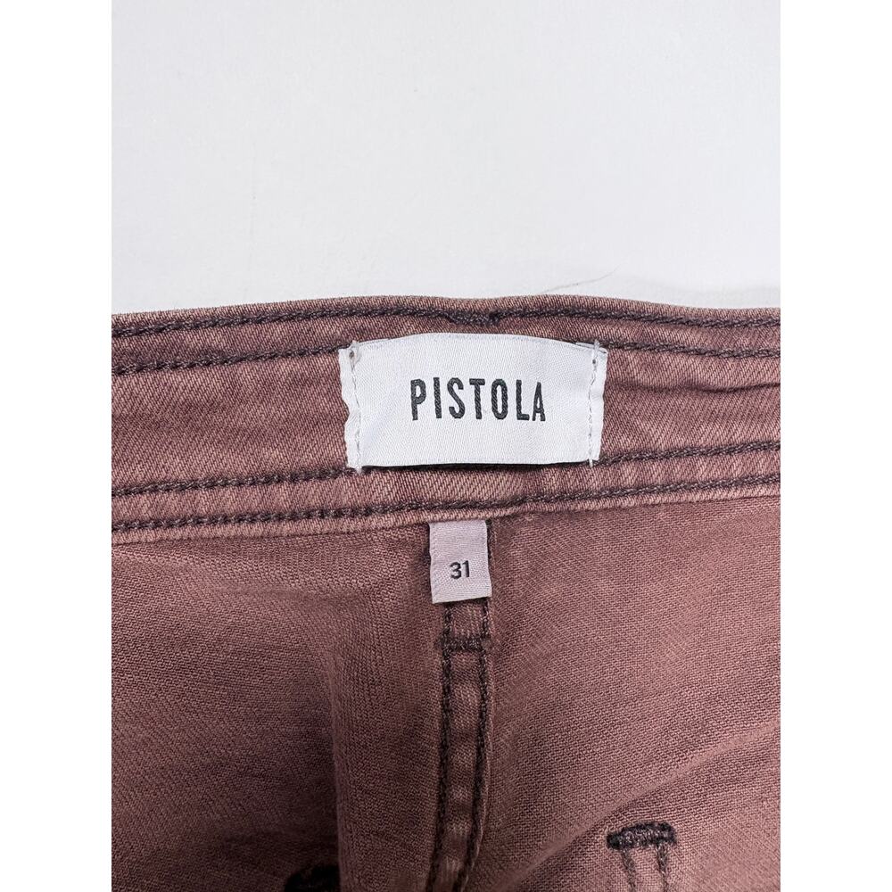 Pistola Rust Wide Leg Raw Hem Jeans 31 High Rise Front Seam Boho Western Chic - Picture 5 of 15